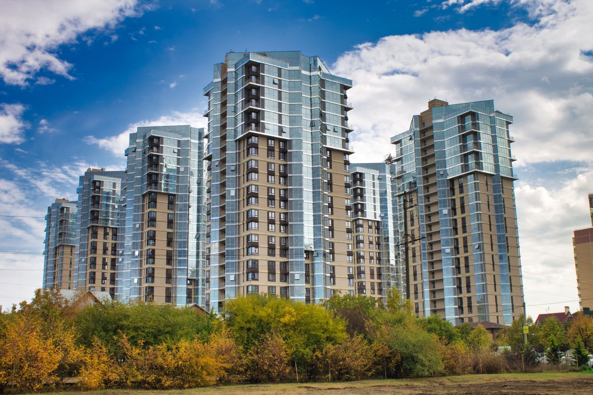 Urban development works with new housing